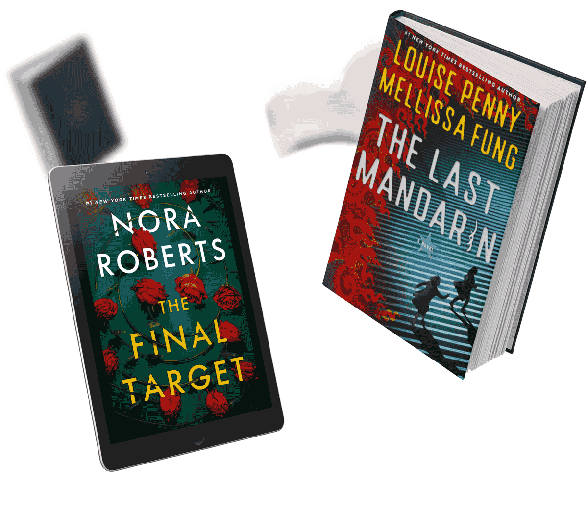 floating books and ebook